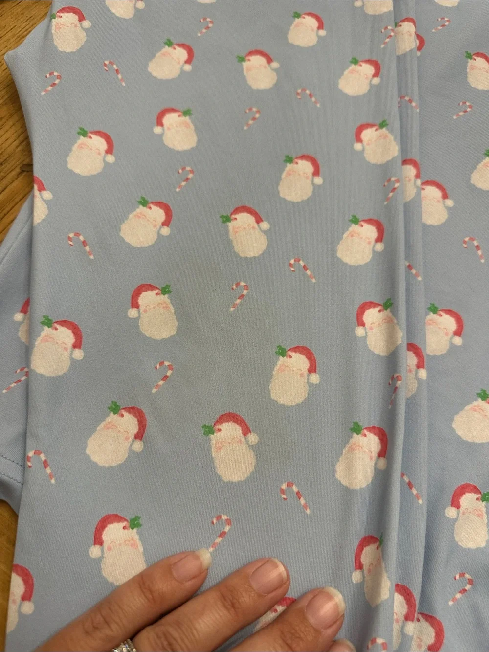 Cecil & Lou Boys Light Blue Santa Print Kids Pajama Set - Size 12